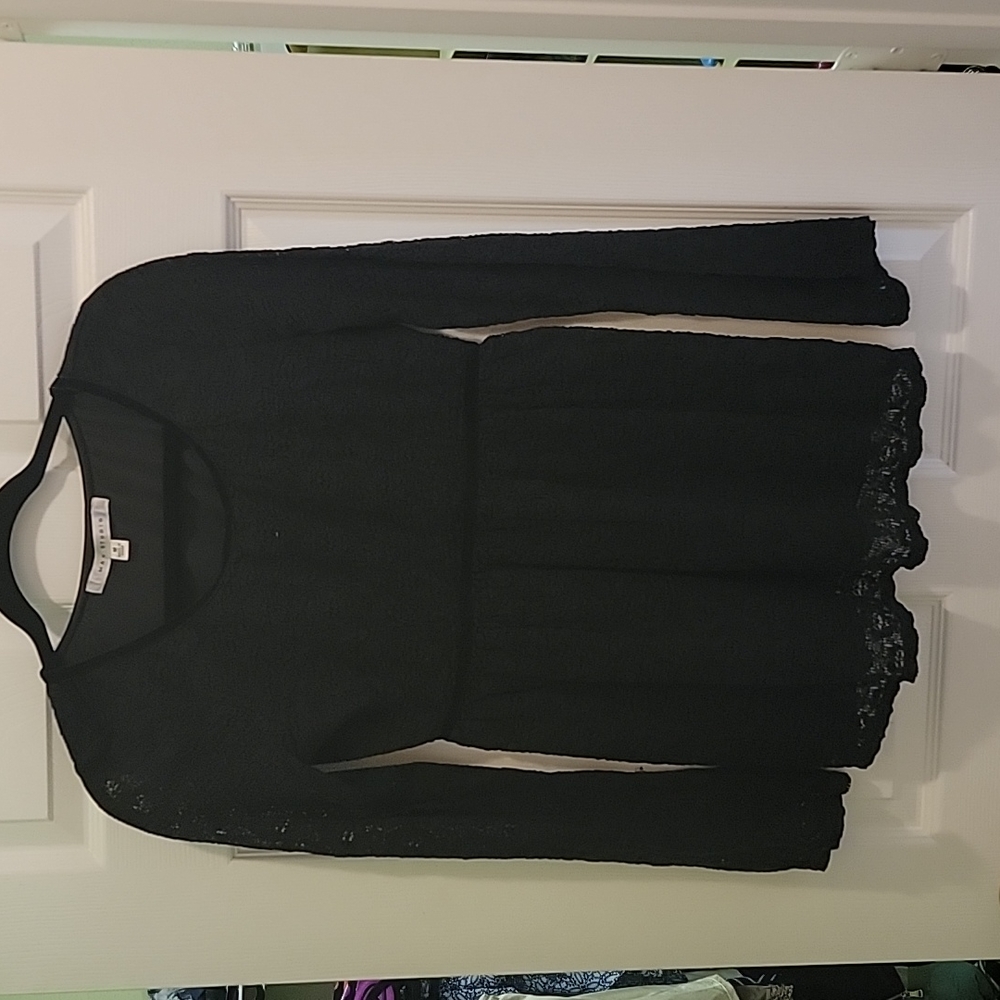 Max Studio black stretchy top M